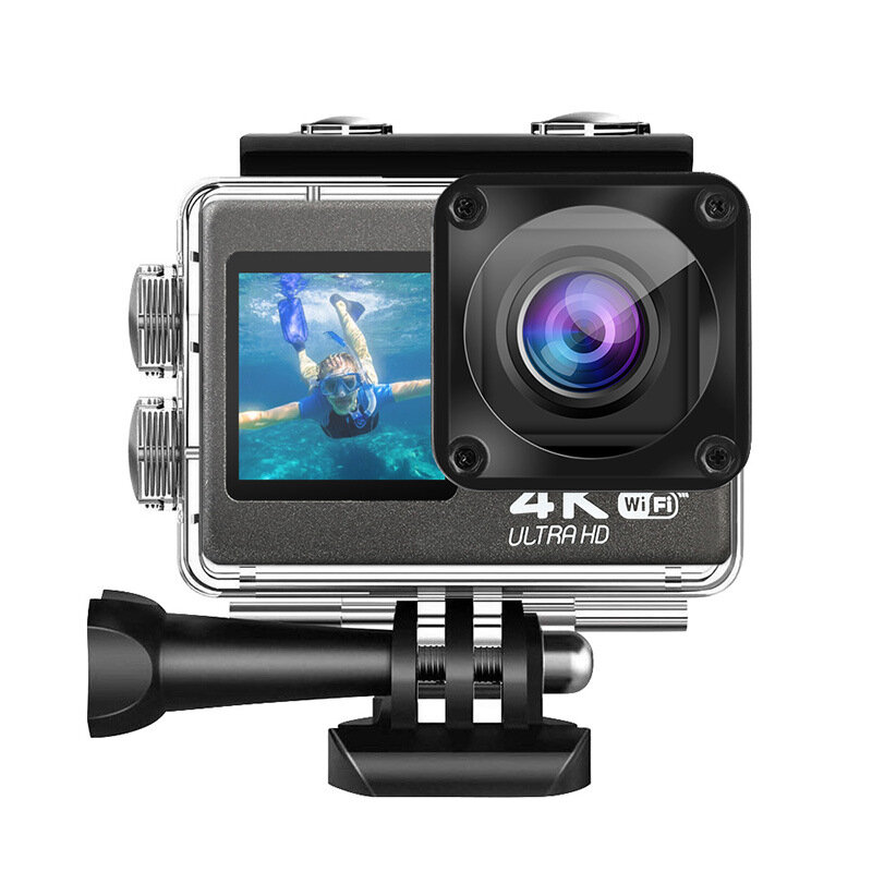 

AUSEK AT S60ER 4K 60fps 24MP 4X Цифровой зум Helmet Action камера 2.0 Touch Dual Screen EIS WiFi 30M Водонепроницаемы Ди
