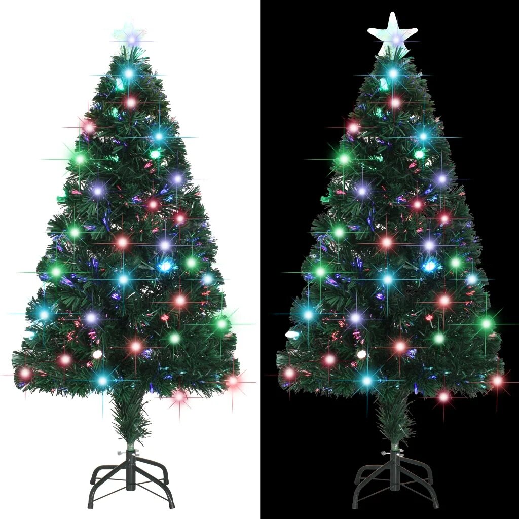 

1.2m Christmas Tree Artificial LED Holiday Xmas Pine Tree Metal Detachable Stand for Home Office Christmas Party Decorat