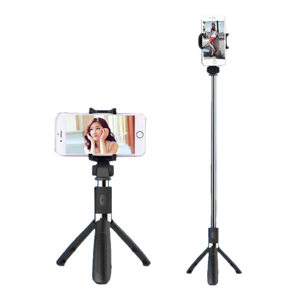 

Bakeey L01 360 Degree Rotatable Extendable Tripod Selfie Stick with bluetooth Remote Control