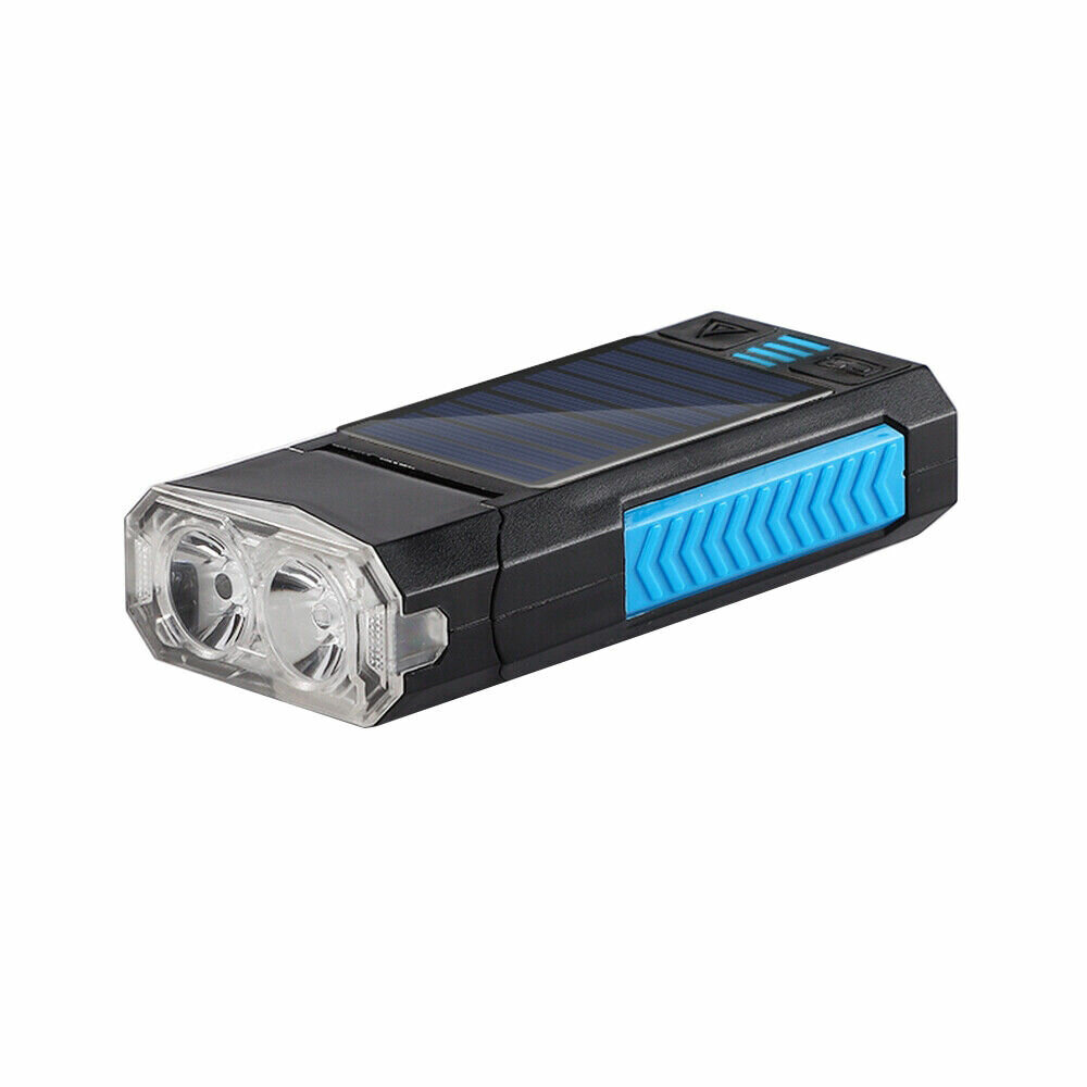 

Рефлектор для велосипеда на солнечных батареях, водонепроницаемый, с возможностью зарядки через USB, с фонариком и гудко