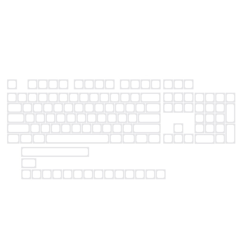 

Набор белых колпачков для ключей XDA, 120 клавиш, сублимация PBT Механический Клавиатура Набор аксессуаров для ключей