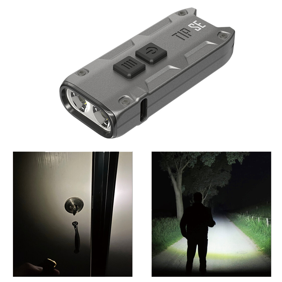

NITECORE TIP SE 700LM P8 Dual Light ВЕЛ Keychain Flashlight Type-C Rechargeable QC Every Day Carry Mini Torch