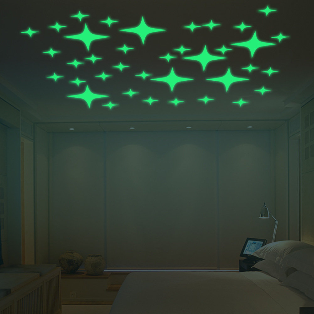 

Хонана DX-168 22PCS флуоресцентные свечения мигает Звезды стикер стены Главная спальня декор