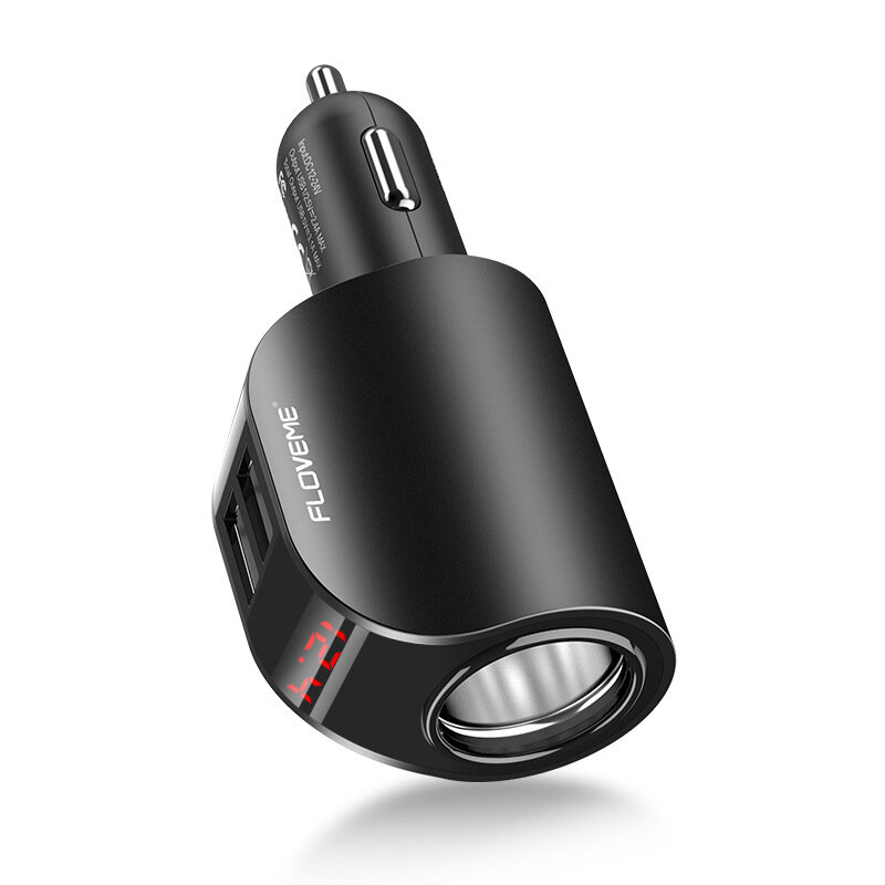 

Фловем 3.1A 2-портовый USB Авто Адаптер зарядного устройства Dual 3.1A USB-A Быстрая зарядка с красным LED для iPhone 12