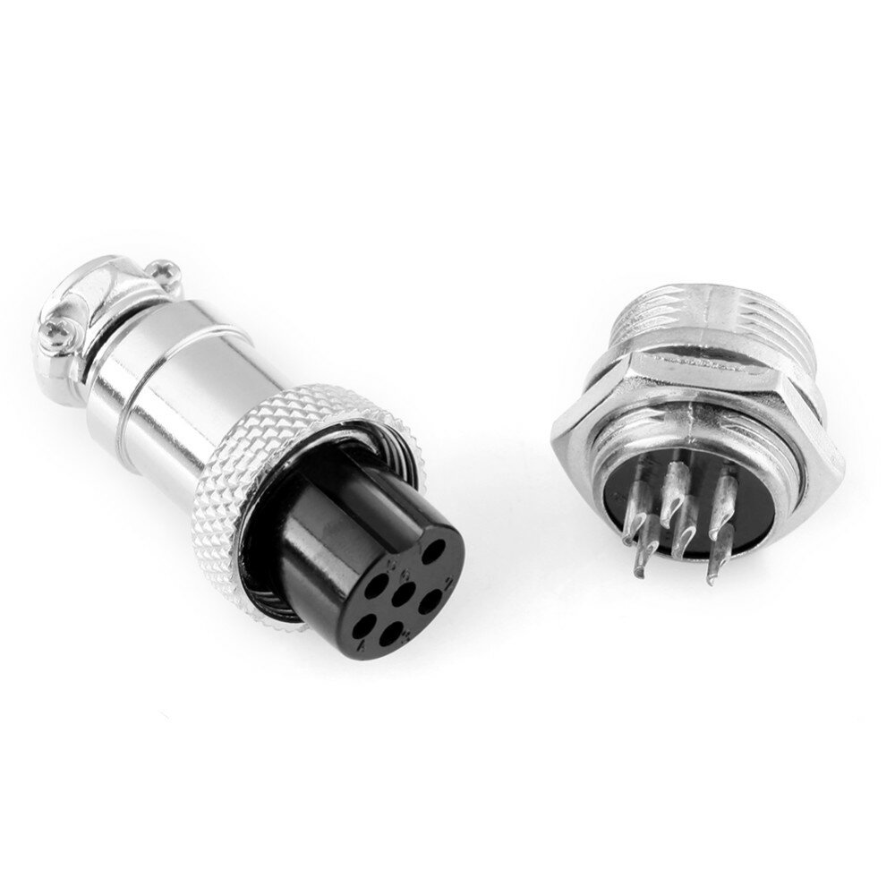 

GX16-6 16mm 6 Pin Male & Female Wire Panel Connector Aviation Connector Socket Plug
