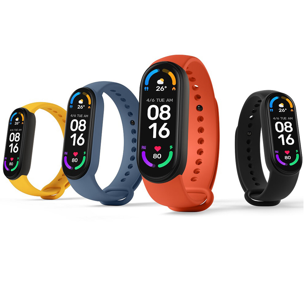 

Xiaomi Mi Band 6 1.56 Inch 326 PPI AMOLED Retina Screen Wristband Heart Rate Blood Oxygen Monitor 130+ Watch Faces 30 Sp