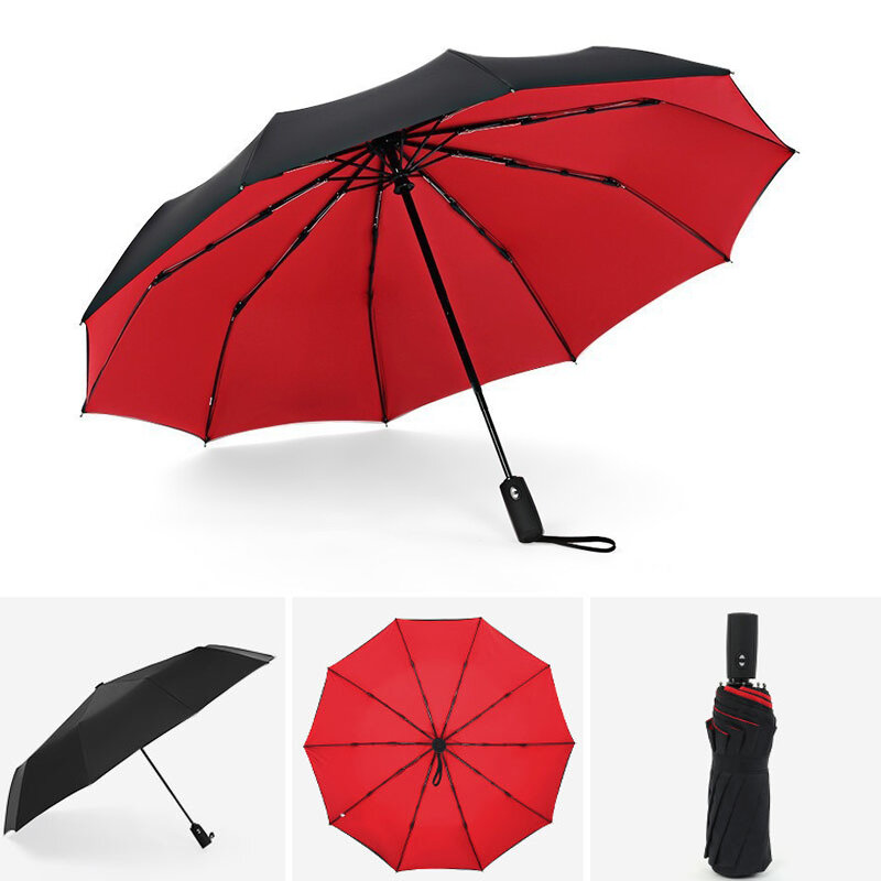 

Fully Automatic Double Layer Umbrella Wind-Resistant Design Enhanced Durability with Metal and Fiber Medium Size Water R