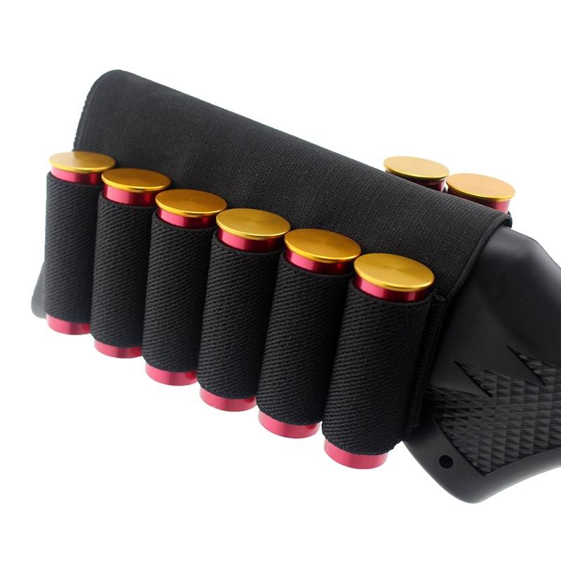 

Nylon 6+2 Rounds Buttstock Cheek Rest Tactical Molle Magazine Pouch Cartridge Clip Gun Accessories