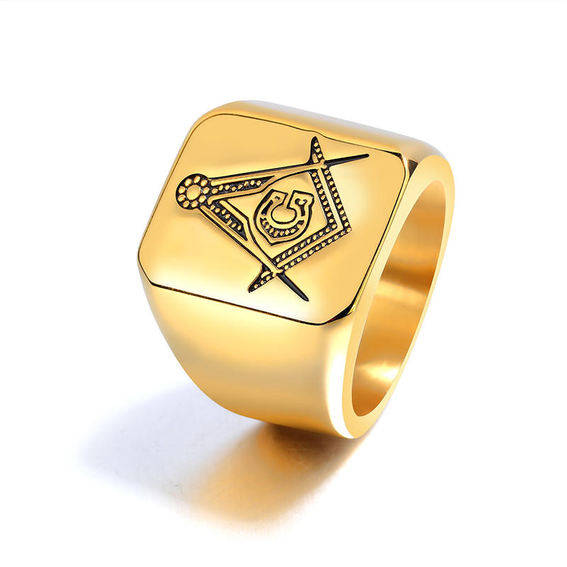 

Модные пальцевые кольца из титана Шаблон Геометрические кольца для пальцев Ручные аксессуары Ювелирные изделия для мужчи