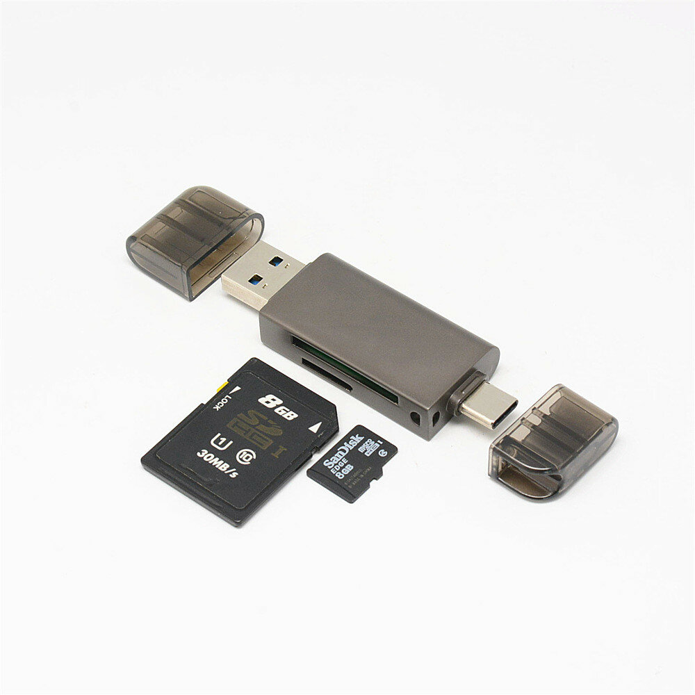 

Type-C USB3.0 Многофункциональное устройство чтения карт памяти TF Card OTG для планшета Смартфон