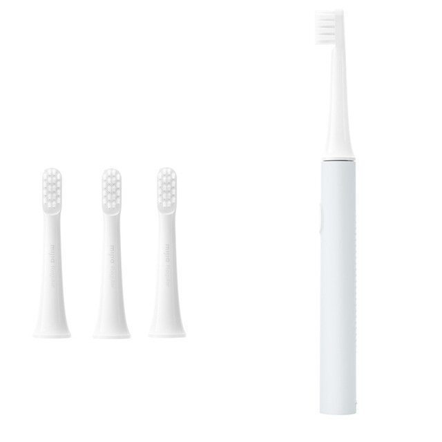

T100 Sonic Electric Toothbrush Set Blue Toothbrush USB Водонепроницаемы Gum Здоровье Зуб Щетка с 3 сменными насадками