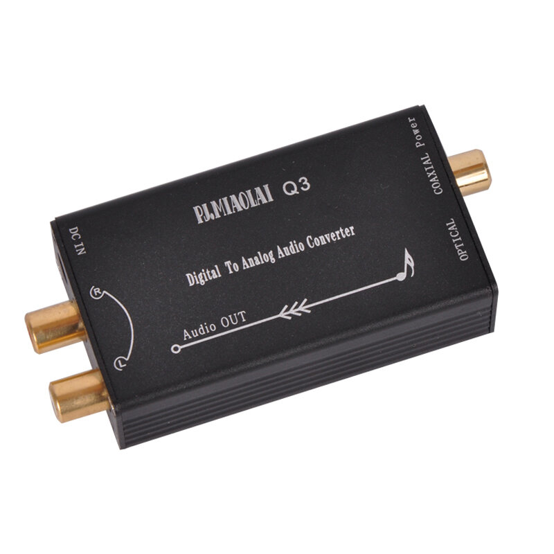 

PJ.MIAOLAI Q3 HiFi Mini DAC Цифро-аналоговый преобразователь звука ЦАП Оптический коаксиальный вход RCA Out