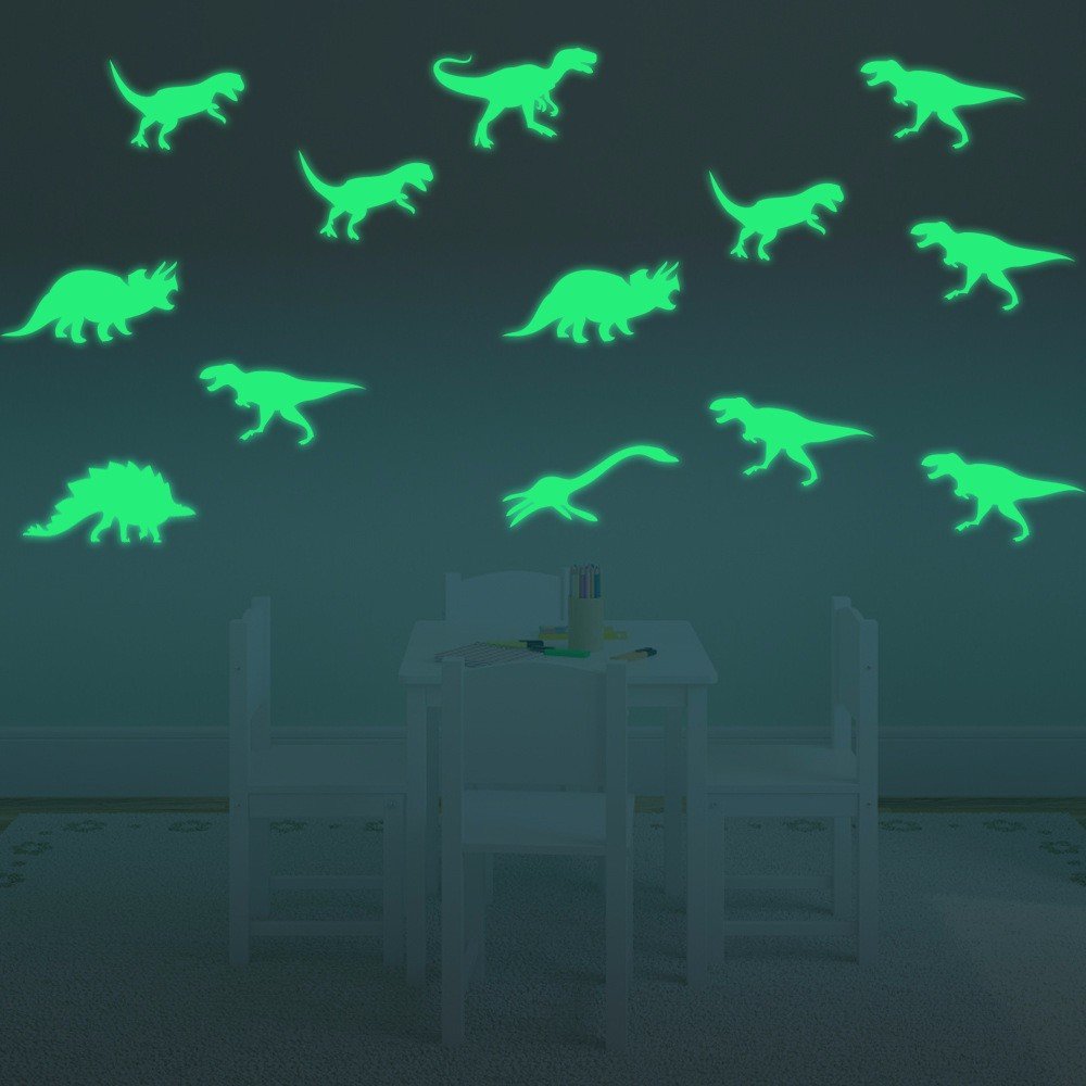 

Хонана DX-132 9PCS 15x6cm флуоресцентный свет динозавров стикер стены
