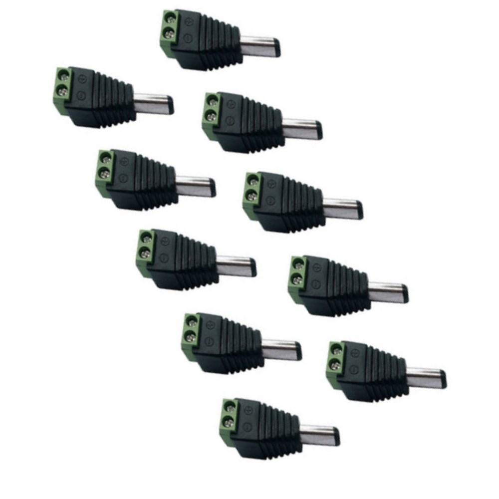

10PCS 5.5 * 2.1mm Разъем для подключения штепсельной вилки постоянного тока Коннектор для CCTV LED 5050 3528 5630 Полоса