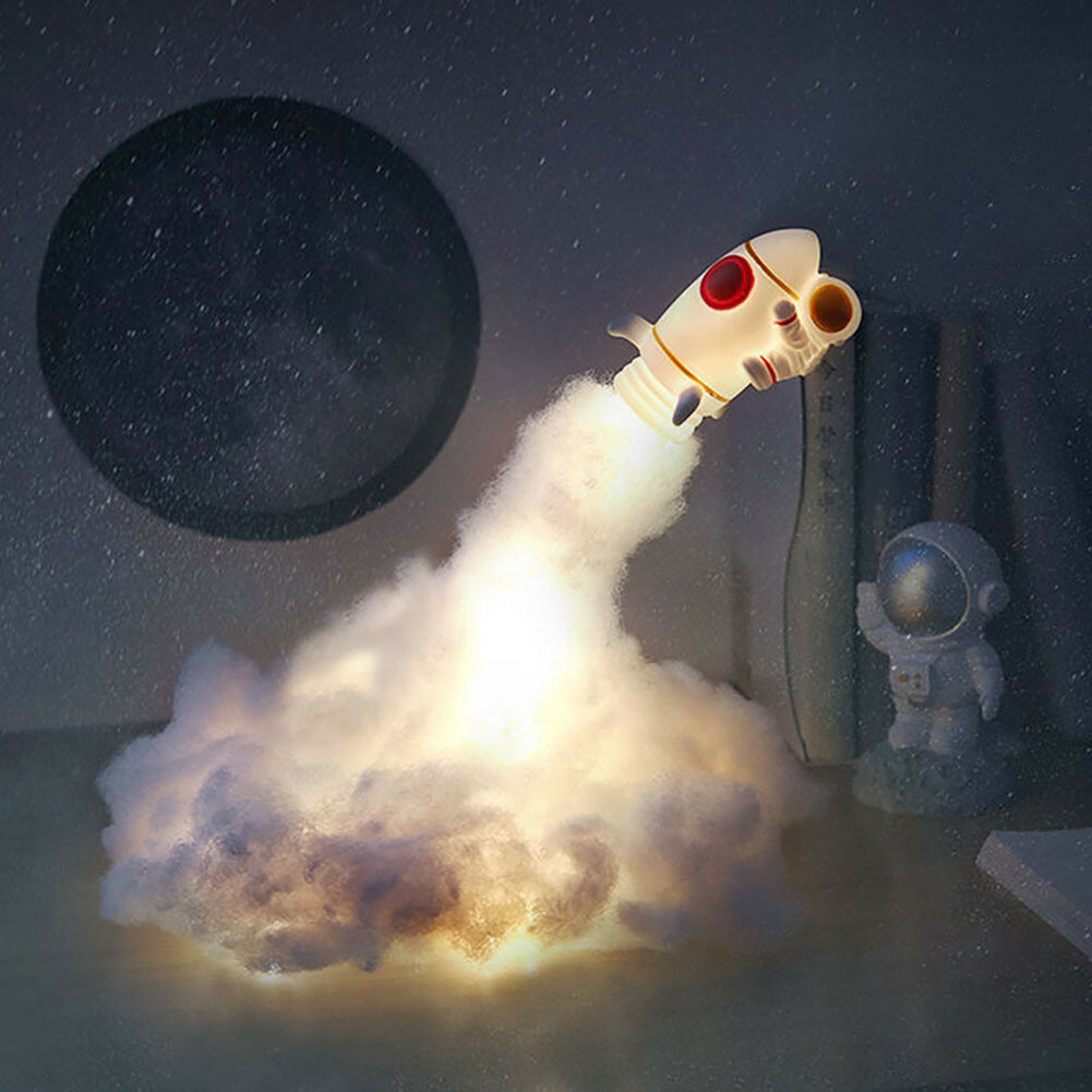 

Креативный ночник DIY Rocket Лампа LED Ночной астронавт с перезаряжаемым USB-детским украшением для дома, ночник