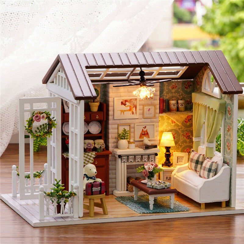 

Кукуруза Лесные наборы времени Деревянный кукольный домик Миниатюрный DIY Дом ручной работы Идея игрушки Идеи подарков С