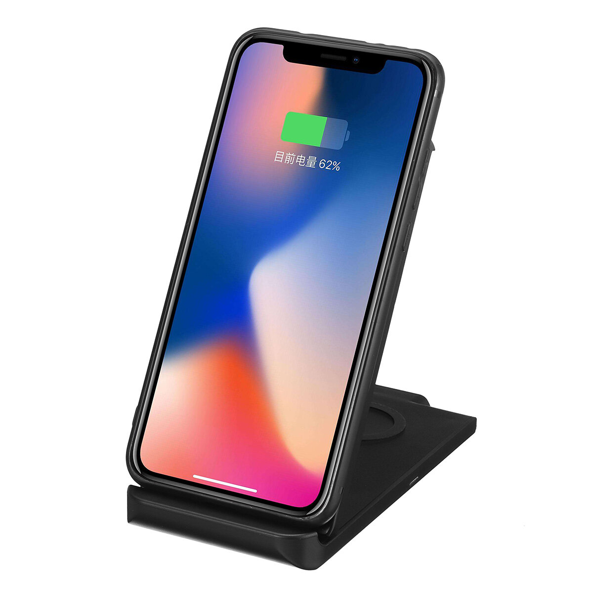 

Bakeey 20W Double Coil Qi Wireless Fast Charger Vertical Quick Charging Bracket High Power Docking Stand for iPhone 12 P