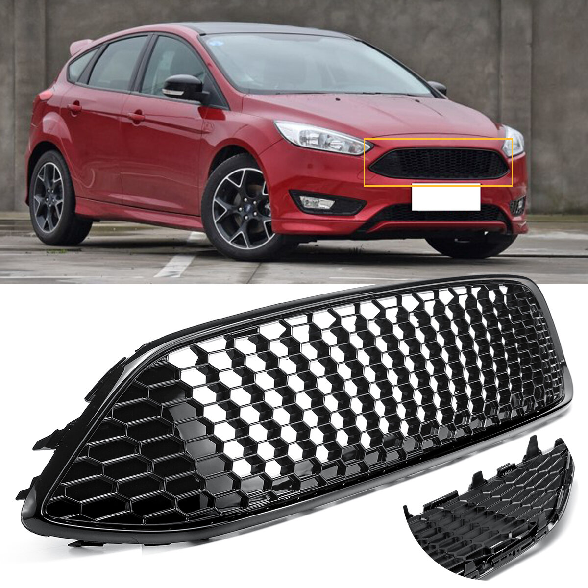 

Front Radiator Centre Meshed Grille Panel Bumper Cover Car Grill for Ford Focus Mk3