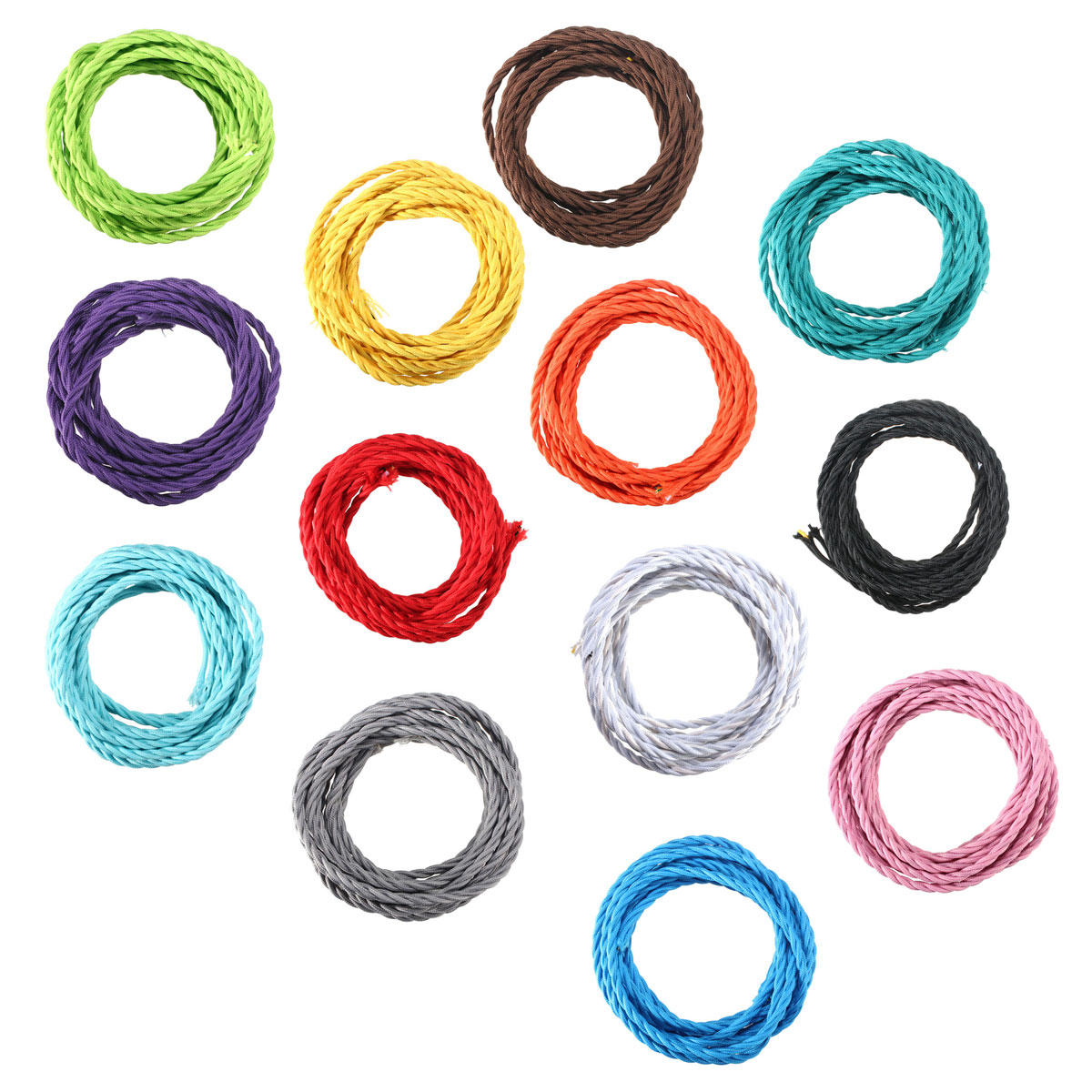

5м цвета поделки твист плетеный ткани гибкий кабель провод шнура год сбора винограда электрический свет лампы