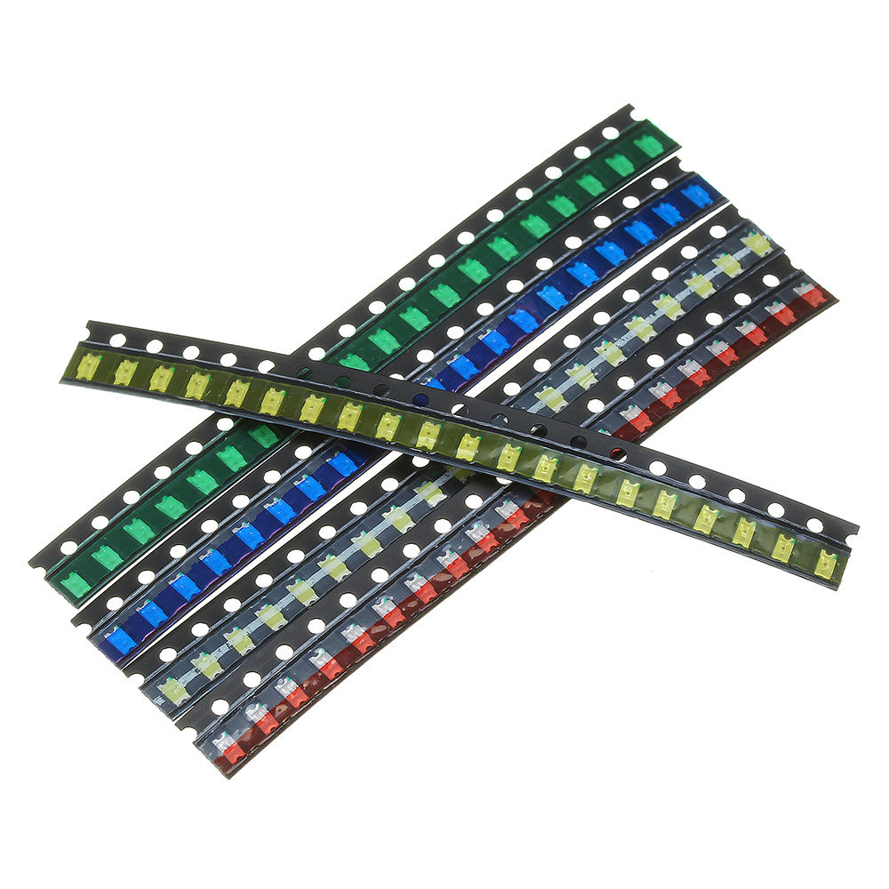

2000шт 5 цветов 400 каждый 1206 LED диодный ассортимент SMD LED диод Набор зеленый / красный / белый / синий / желтый