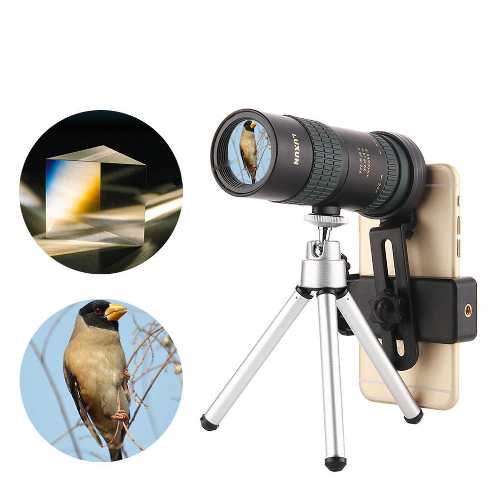 

8-24x30 Zoom Монокуляр BAK4 Optic Объектив Телескоп для На открытом воздухе Travel Phone Shooting