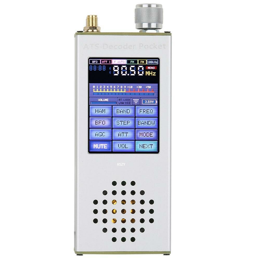 

ATS-Decoder Pocket Handheld Full Band Radio Receiver Aluminum Alloy 2.4 Inch Touch Screen 4000mAh Battery Comprehensive