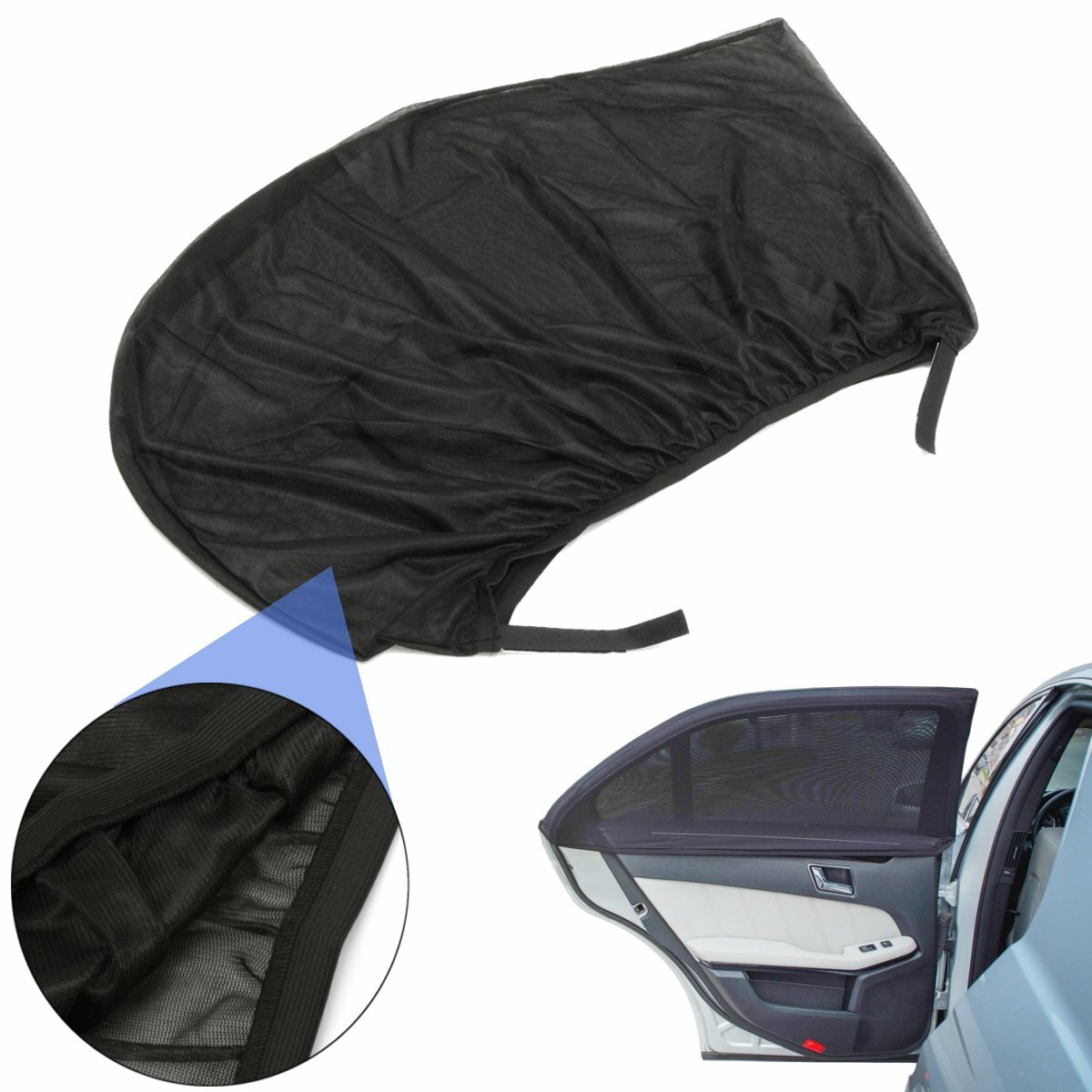 

Универсальный солнцезащитный занавес Авто с черным задним боковым окном обеспечивает защиту UV