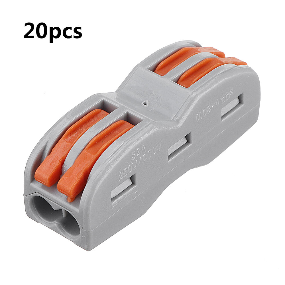 

20pcs 2Pin Wire Docking Connector Termainal Block Universal Quick Terminal Block SPL-2 Electric Cable Wire Connector Ter