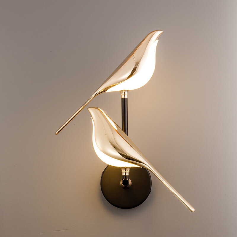 

Nordic Magpie LED Wall Лампа Внутреннее освещение для дома, гостиной, прикроватной тумбочки, кухни, зеркала, сенсорный в