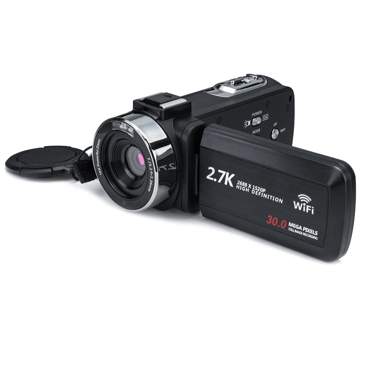 

3 дюймов Ultra HD Цифровая видеокамера DV 2.7K 16-кратный зум 30-мегапиксельная видеокамера камера для прямой трансляции