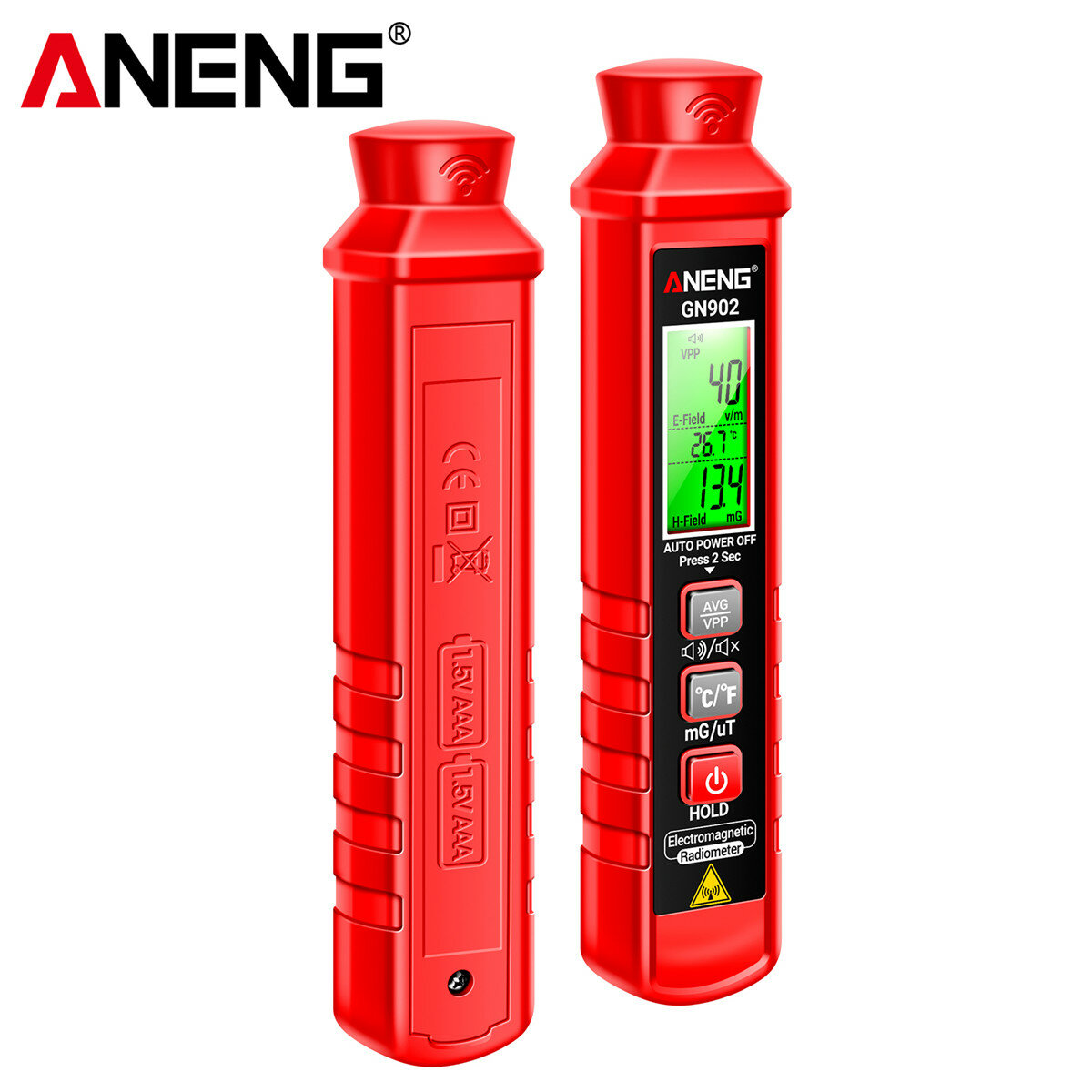 

ANENG GN902 Electromagnetic Radiation Tester 3-in-1 Electric Field Magnetic Field Temperature Detection 5Hz-3500MHz Safe