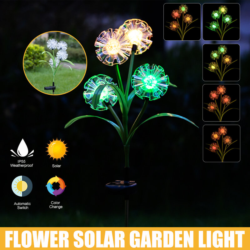 

На солнечных батареях LED Моделирование газона Colorful Цветок На открытом воздухе Сад Двор Лампа для домашнего декора Н