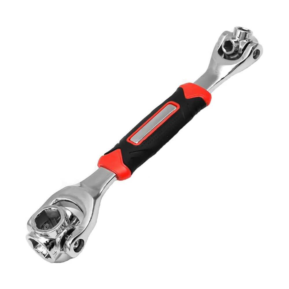 

Многофункциональное устройство 52-в-1 Разъем Гаечный ключ Набор - 8-19 мм нескользящая ручка и вращающаяся кость Дизайн
