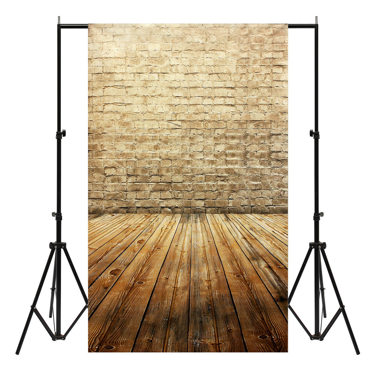 

3x5FT винил коричневый кирпичная стена деревянный пол фотография фон фон студия опора