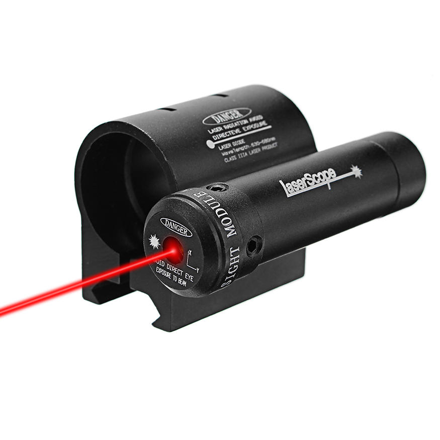 

Красный Лазер Точечная прицел 20 мм Picatinny Rail с 25-миллиметровым кольцом для фонарика Зажим Держатель