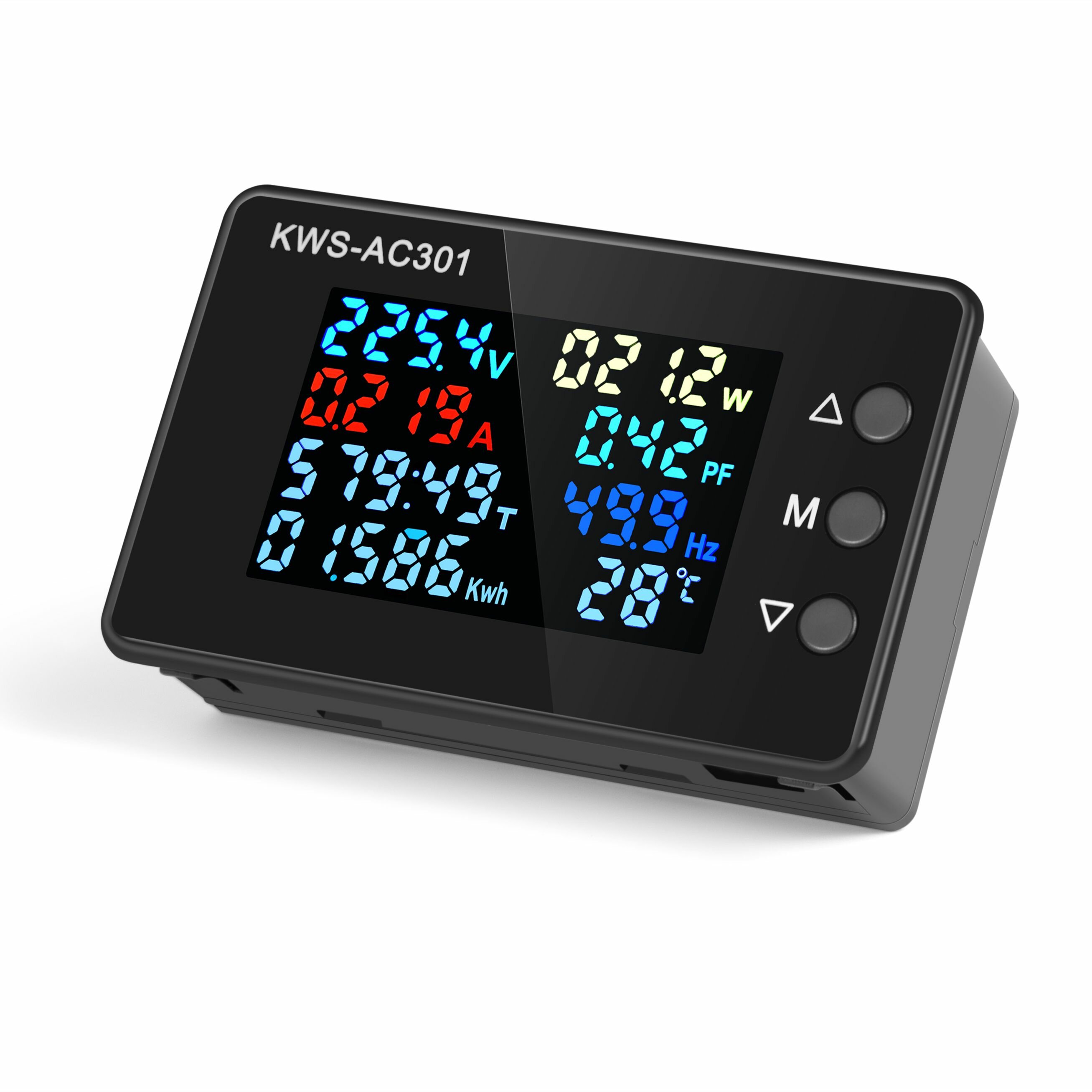 

KWS-AC301 8 in1 Voltmeter Ammeter AC 50-300V Power Energy Meter LED Digital AC Wattmeter Electricity Meter 0-100A