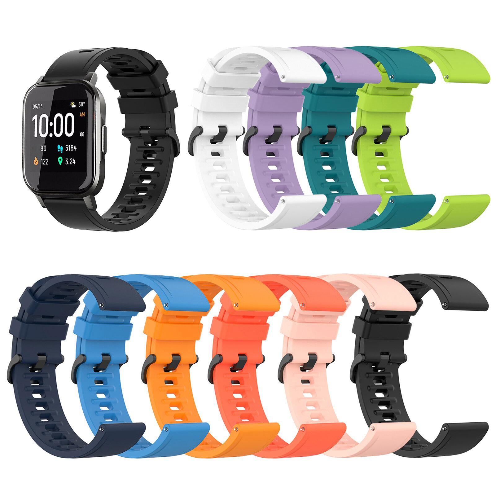 

Многоцветные умные часы Bakeey 20 мм Силиконовый Стандарты Запасной ремешок для Zeblaze GTR / Haylou LS02
