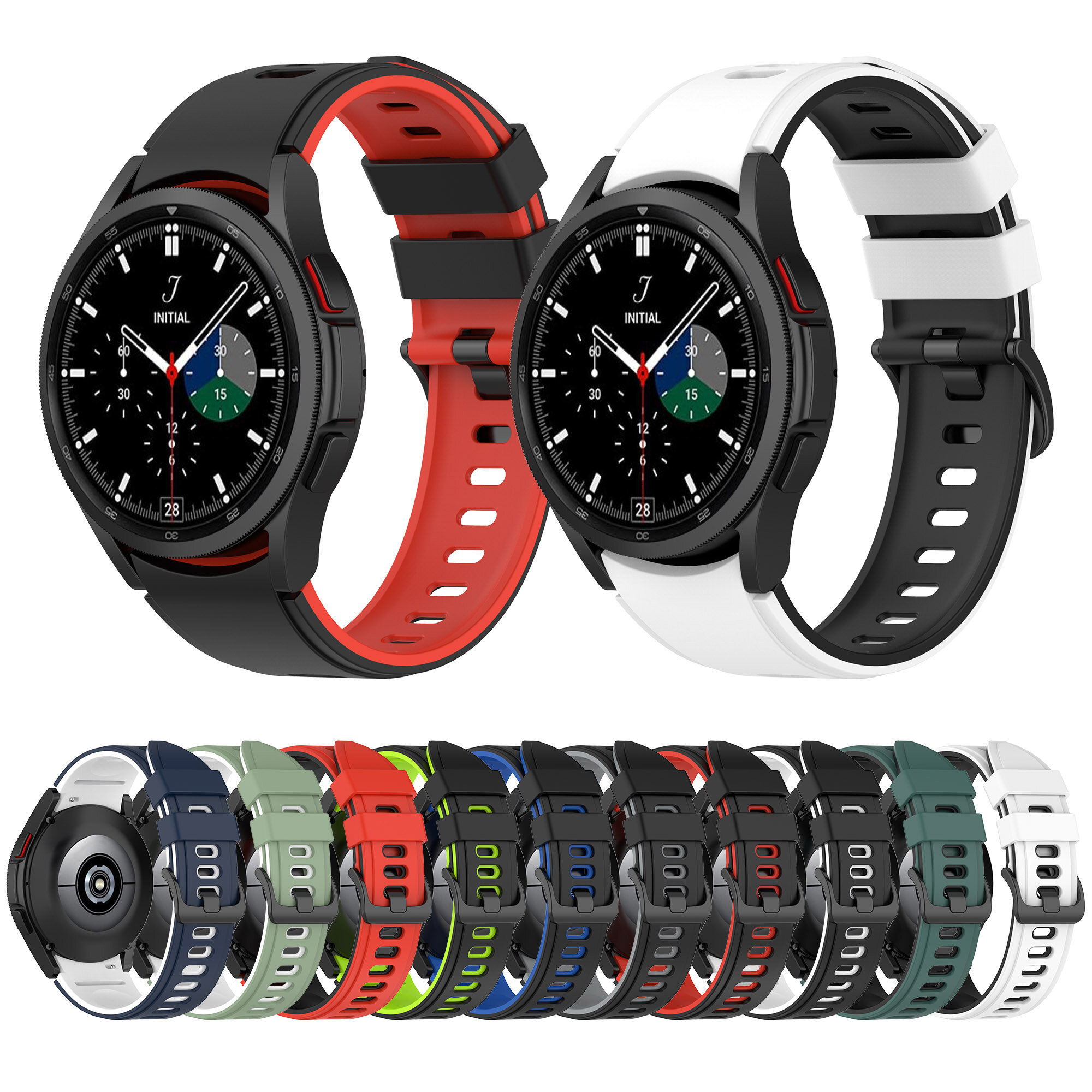 

Bakeey Удобные дышащие с защитой от пота Soft Силиконовый Часы Стандарты Замена ремешка для Samsung Galaxy Watch 4 / Gal