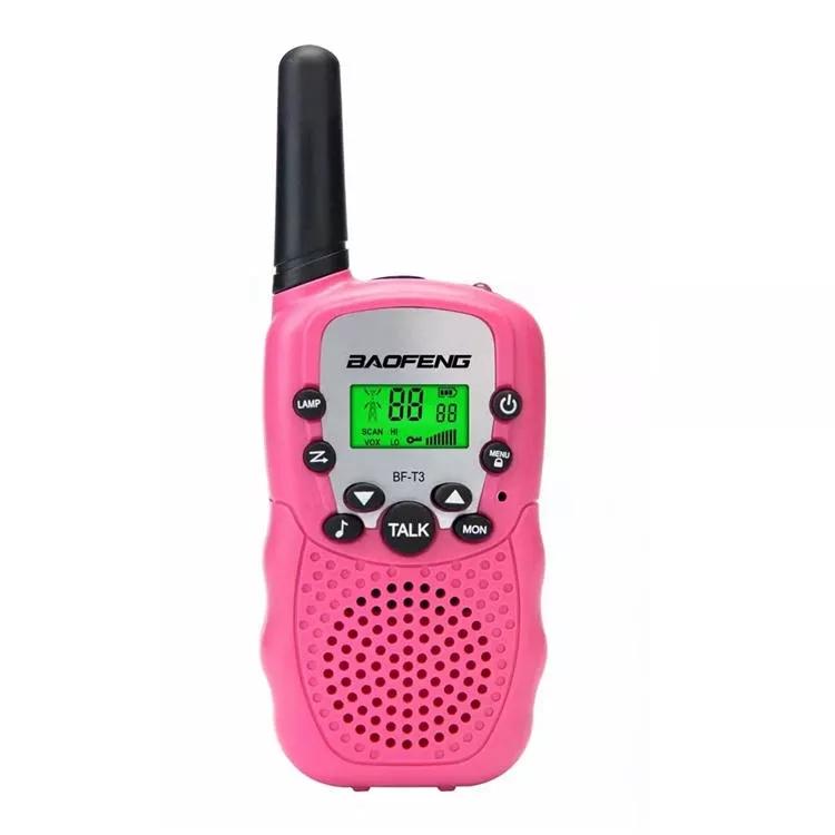 

4Pcs Baofeng BF-T3 Radio Walkie Talkie UHF462-467MHz 8 Channel Two-Way Radio Transceiver Built-in Flashlight Pink