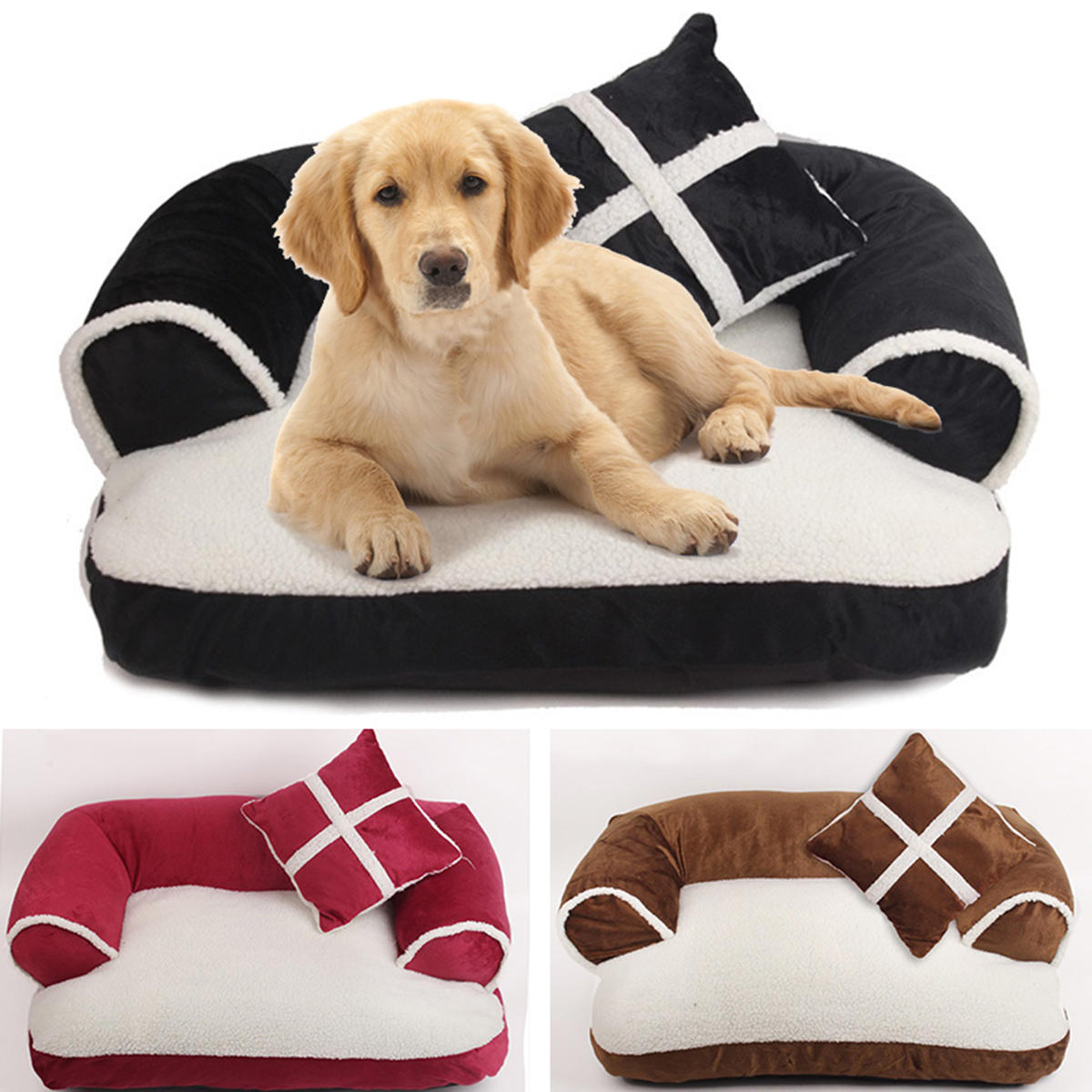 

S/M/L Soft PP Хлопковый диван-кровать для домашних животных Собака Зимний теплый коврик для щенков Питомник Кот Товары д