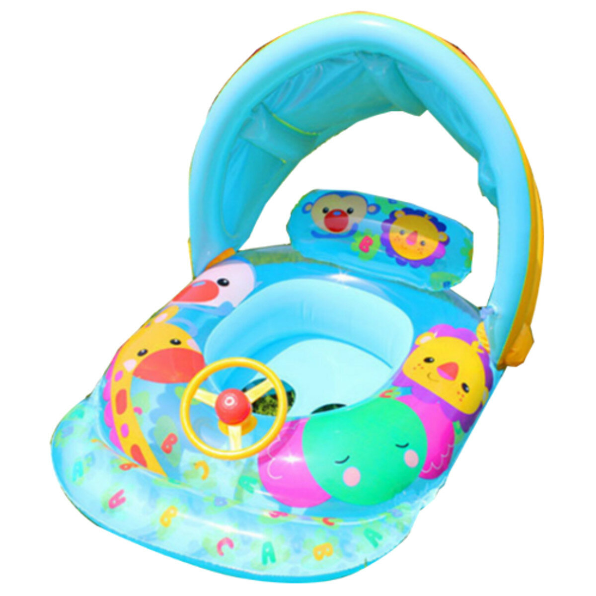 

Baby Kids Float Seat Надувные Лодка Кольцо для плавания Fun Плавание Бассейн с навесом