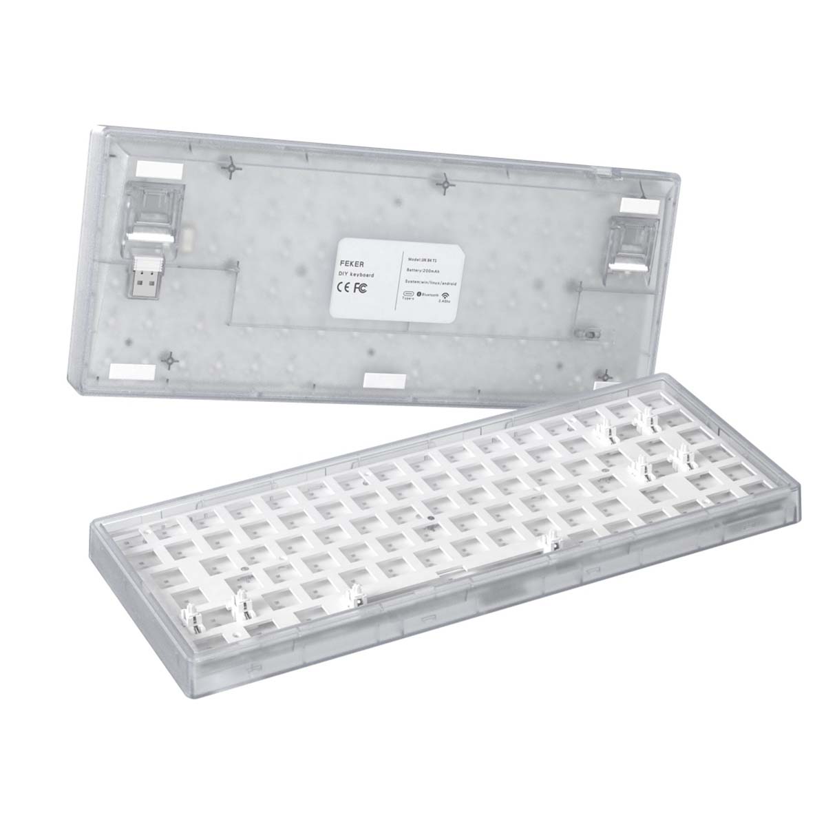 Find FEKER JJK84 84 Keys 3/5pin Hotswap Type C/Bluetooth/2 4G Triple Mode Mechanical Keyboard Kit With Battery Sandwich Pad Holy Panda Gateron for Sale on Gipsybee.com with cryptocurrencies