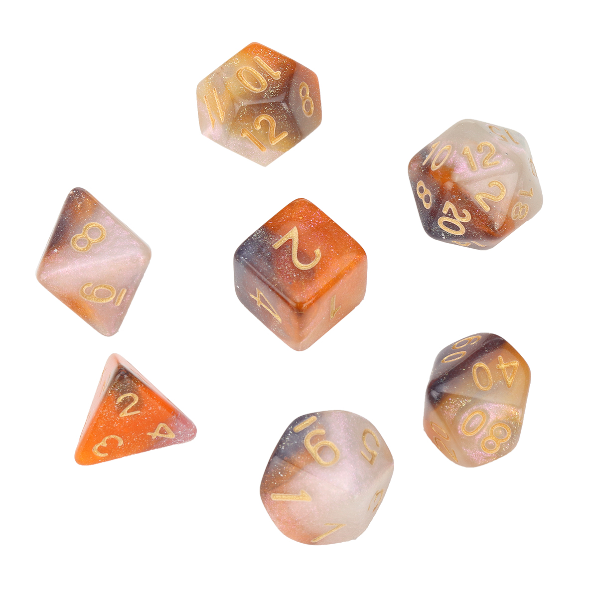 Find 7Pcs Polyhedral Dice Set Board Game Multisided Dices Gadget Acrylic Polyhedral Dices Role Playing Game Accessory For Dungeons Dragon for Sale on Gipsybee.com with cryptocurrencies
