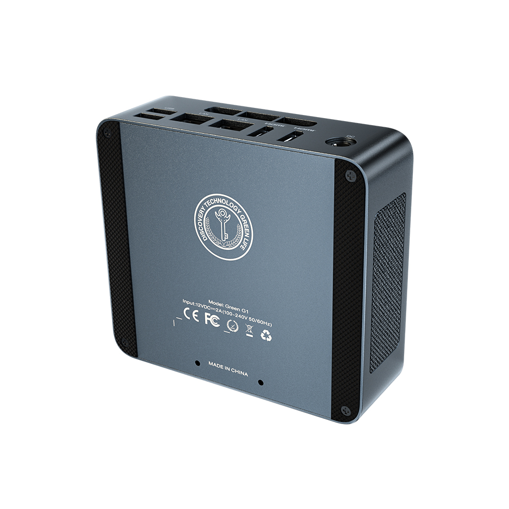 Find TRIGKEY Green G1 Intel J4125 Quad Core 2.0GHz to 2.7GHz Mini PC 8GB DDR4 128GB M.2 SSD WiFi5 2LAN 2HDMI Type-C Double Screen 4K Output Windows11 Pro Mini Computer for Sale on Gipsybee.com with cryptocurrencies