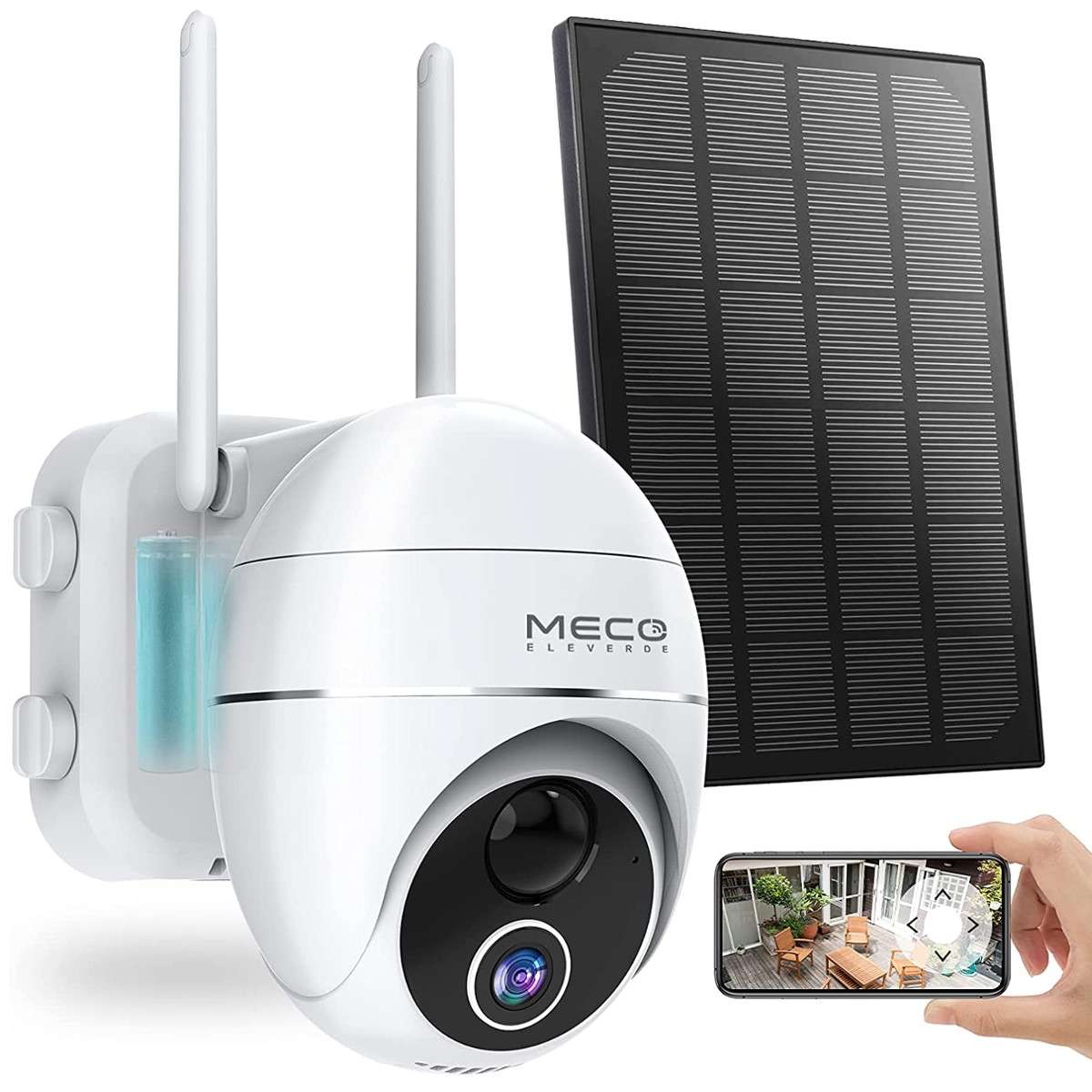 Find MECO ELEVERDE Wireless HD 1080P WIFI IP Camera Outdoor Waterproof PIR PTZ Smart Home Battery Security Camera Solar Panel for Sale on Gipsybee.com with cryptocurrencies