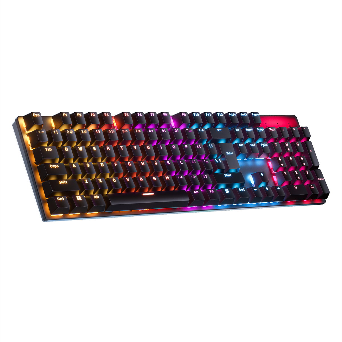 Find KA101 Mechanical Gaming Keyboard 104 Keys XA Profile PBT Double shot Molding Keycaps Blue Switch RGB Backlit USB Wired Keyboard for Sale on Gipsybee.com with cryptocurrencies