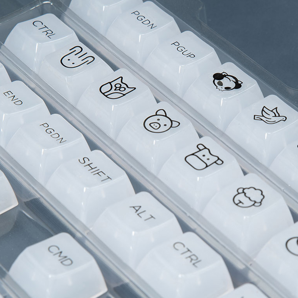 Find AKKO 155 Keys Clear Translucent Keycap Set ASA Profile UV Printing PC Transparent Custom Keycaps for Mechanical Keyboards for Sale on Gipsybee.com with cryptocurrencies
