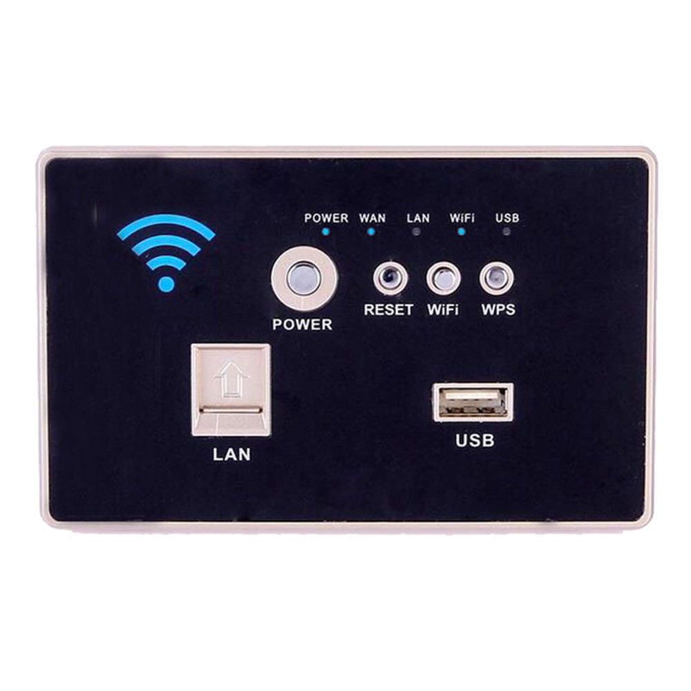 Find 300Mbps 118-Type Wall Embedded Router Wireless AP Panel Router WPS WiFi Repeater Extender 1500mA USB Charge Socket for Sale on Gipsybee.com with cryptocurrencies