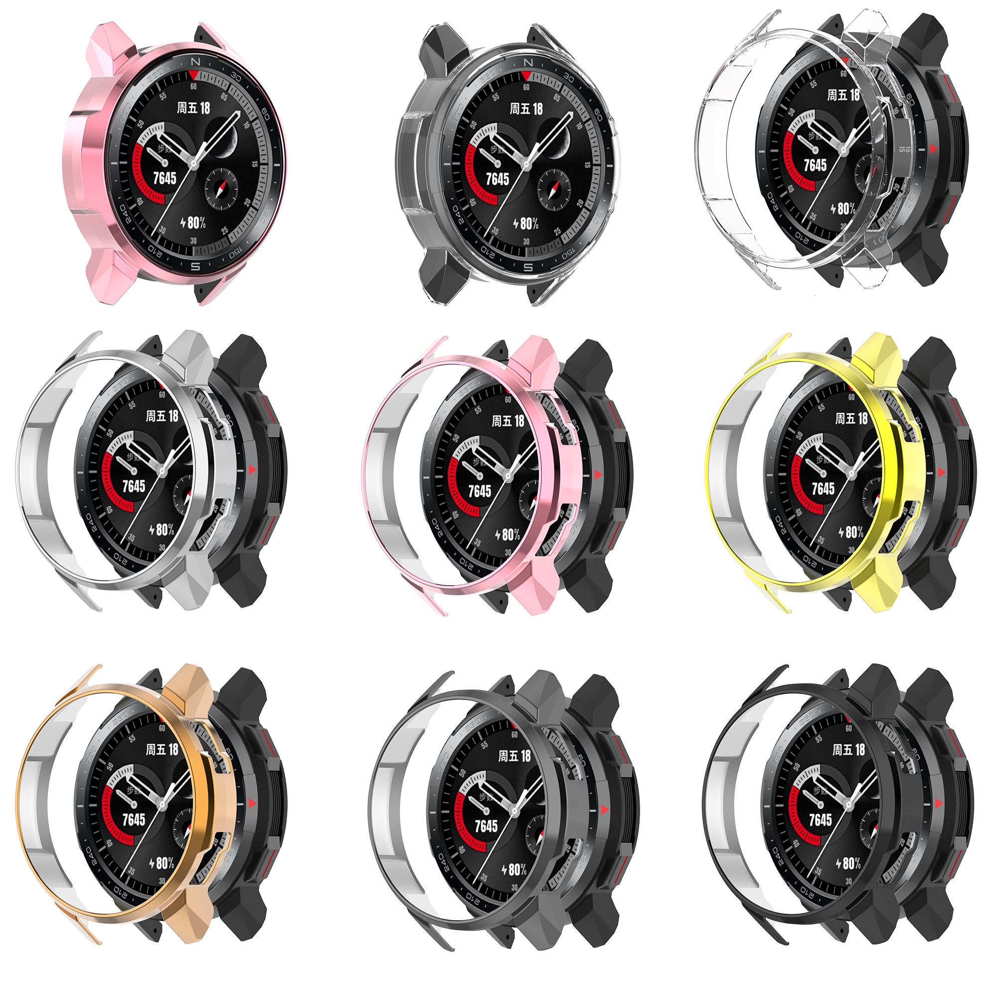 Find Electroplating All inclusive Protective Case TPU Watch Case Watch Cover for Huawei Honor Watch GS Pro for Sale on Gipsybee.com with cryptocurrencies