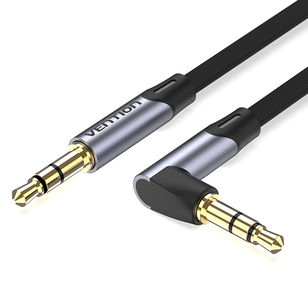 Find Vention BANH 3 5mm Male to Male Aux Audio Cable 3m Right Angle Flat Cable 1/2/5m 29AWG Gold plated Connector for Sale on Gipsybee.com with cryptocurrencies